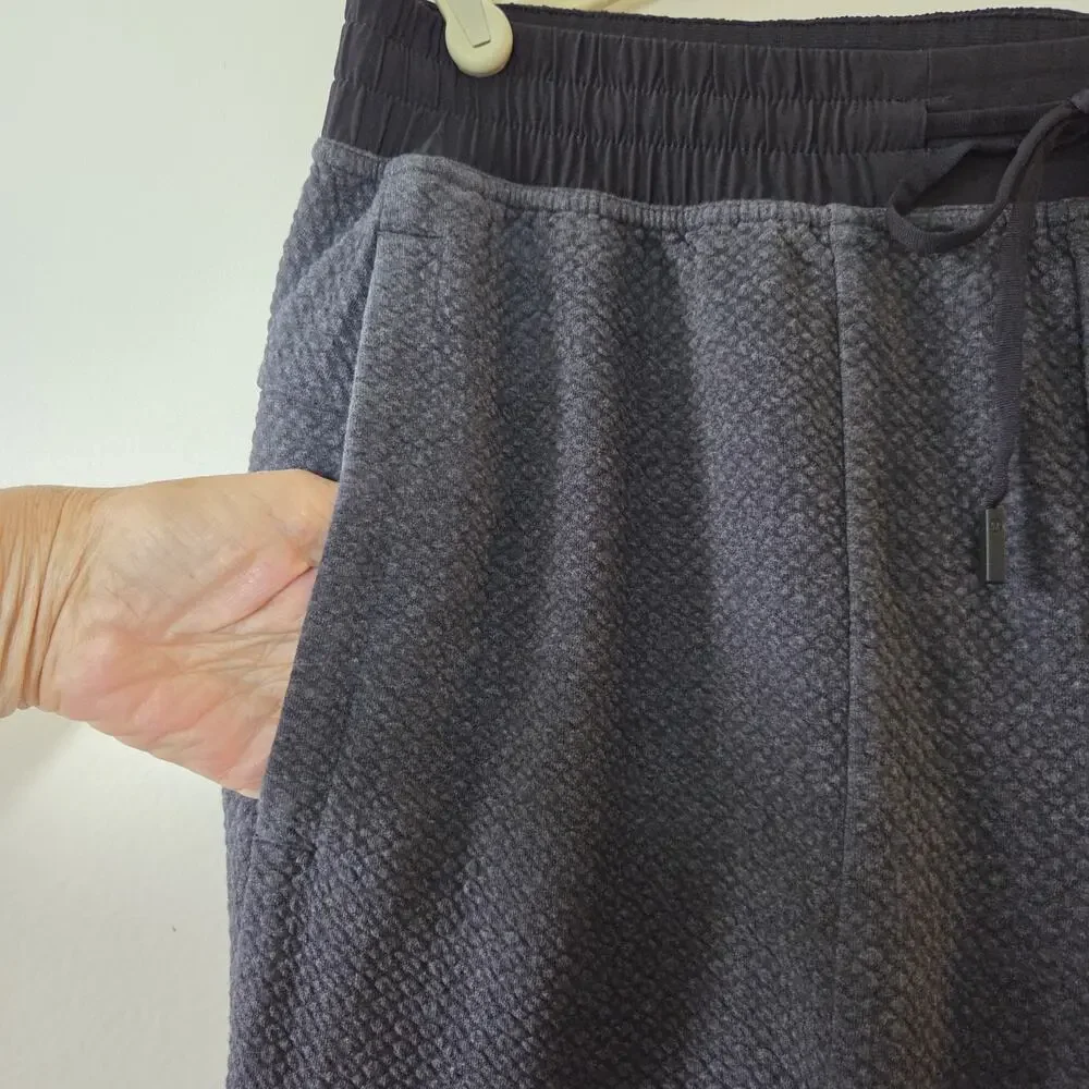 Lululemon At Ease Joggers Heathered Gray Textured Men's Size XL